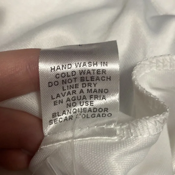 Entro Womens Large Floral Boho Preppy Pastel Long Sleeve Split Neck Tiered Dress - Picture 12 of 14